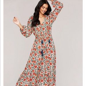 Roller Rabbit V Neck Tie Waist Swing Dress